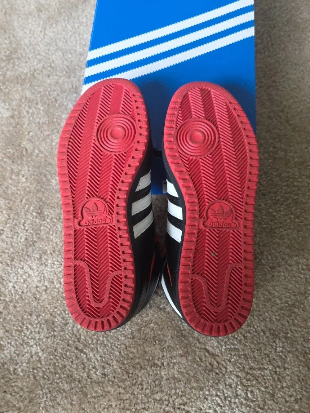 adidas Men’s Black, Red & White High-Top Sneakers